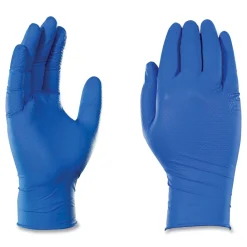 Online 9.5 in. 6 mil Heavy-Duty Industrial Nitrile Gloves - Medium/Royal Blue (1000/Carton) Cleaning & Janitorial Supplies