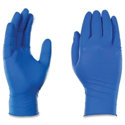 Hot 9.5 in. 6 mil Heavy-Duty Industrial Nitrile Gloves - X-Large/Royal Blue (1000/Carton) Cleaning & Janitorial Supplies