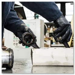 New 9.5 in. Long 3 mil Powder-Free Industrial Nitrile Gloves - X-Large/Black (1000/Carton) Cleaning & Janitorial Supplies