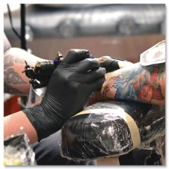 9.5 in. Long 3 mil Powder-Free Nitrile Exam Gloves - Medium/Black (1000/Carton) Cleaning & Janitorial Supplies