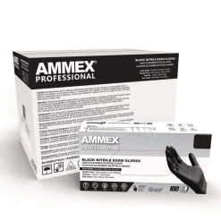 Discount 9.5 in. Long 3 mil Powder-Free Nitrile Exam Gloves - X-Large/Black (1000/Carton) Cleaning & Janitorial Supplies