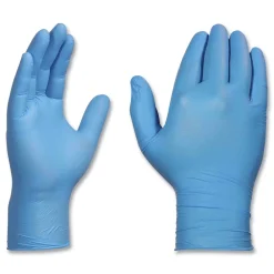 Best 9.5 in. Long 3 mil Powder-Free Nitrile Exam Gloves - Large/Light Blue (1000/Carton) Cleaning & Janitorial Supplies