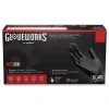 Online 9.5 in. Long 5 mil Powder-Free Industrial Nitrile Gloves - Large/Black (1000/Carton) Cleaning & Janitorial Supplies