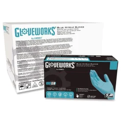 9.5 in. Long 5 mil Thick Powder-Free Industrial Nitrile Gloves - XX-Large, Blue (1000/Carton) Cleaning & Janitorial Supplies