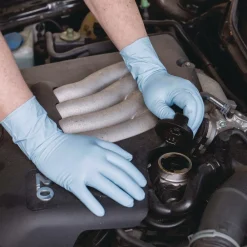 Online 8 mil Blue Powder-Free Nitrile Exam Gloves - Large, Blue (500/Carton) Cleaning & Janitorial Supplies