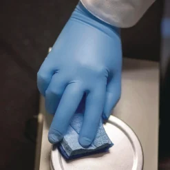 Online 8 mil Blue Powder-Free Nitrile Exam Gloves - Large, Blue (500/Carton) Cleaning & Janitorial Supplies