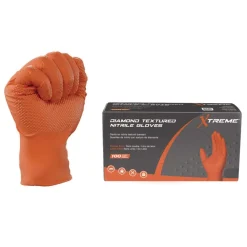 New 6 mil DT Nitrile Powder-Free Disposable Gloves - 2X-Large, Orange (1000/Carton) Cleaning & Janitorial Supplies