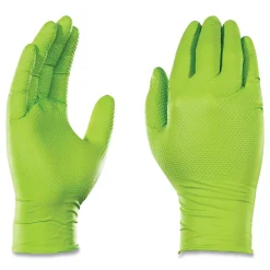 Hot 8 mil Heavy-Duty Industrial Powder-Free Nitrile Gloves - X-Large, Green (1000/Carton) Cleaning & Janitorial Supplies