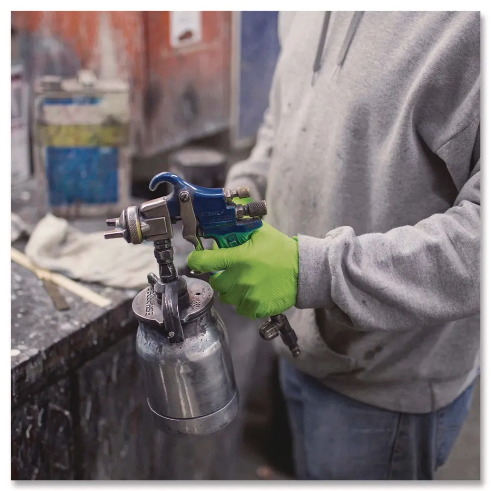 8 mil Heavy-Duty Industrial Powder-Free Nitrile Gloves - 2X-Large, Green (1000/Carton) Cleaning & Janitorial Supplies