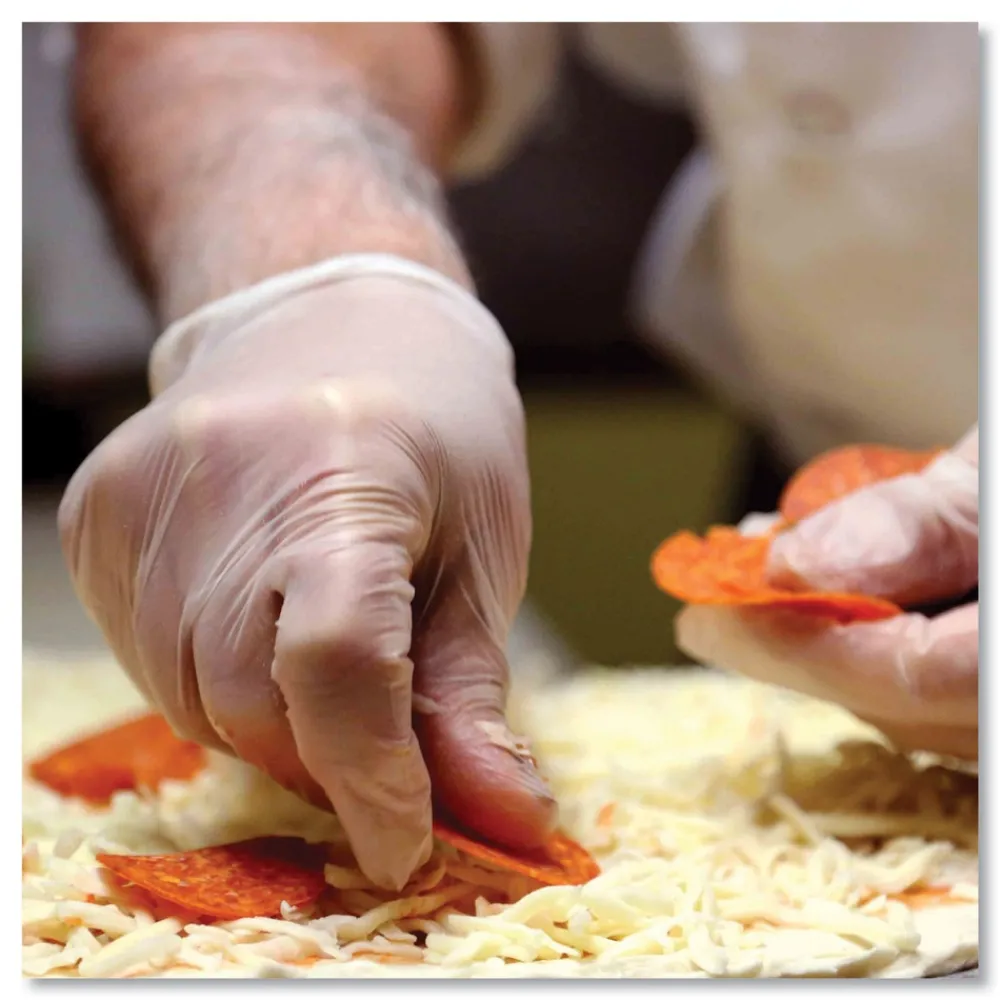 3 mil Industrial Powder-Free Vinyl Gloves - Large, Clear (1000/Carton) Cleaning & Janitorial Supplies