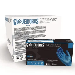 Discount 3 mil Industrial Powder-Free Vinyl Gloves - Large, Blue (1000/Carton) Cleaning & Janitorial Supplies
