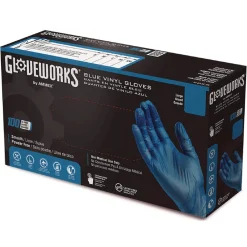 Discount 3 mil Industrial Powder-Free Vinyl Gloves - Large, Blue (1000/Carton) Cleaning & Janitorial Supplies