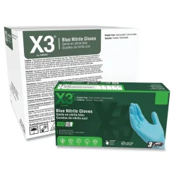 Sale 3 mil Industrial Powder-Free Nitrile Gloves - Small, Blue (1000/Carton) Cleaning & Janitorial Supplies