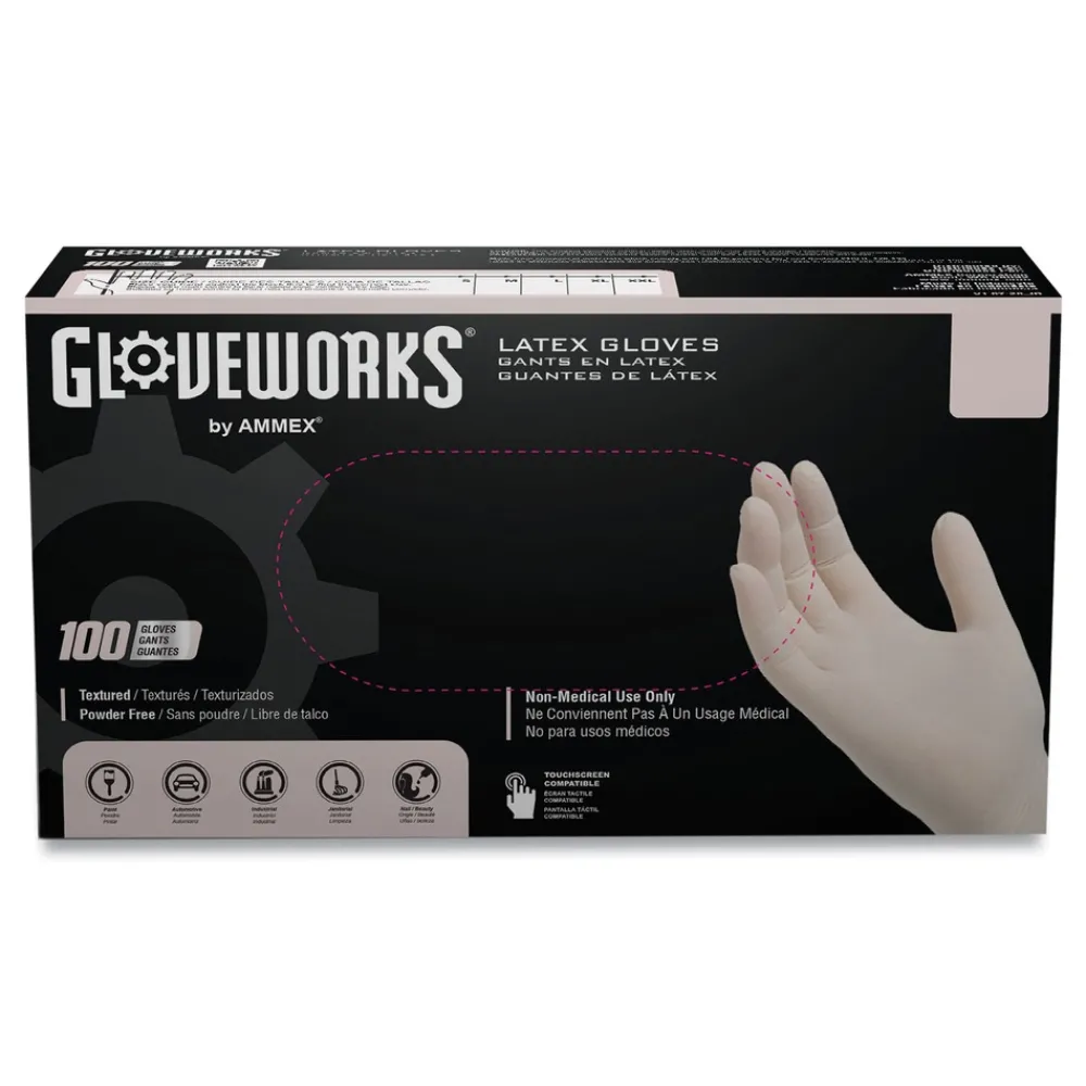 4 mil Powder-Free Latex Disposable Gloves - X-Large, Ivory (1000/Carton) Cleaning & Janitorial Supplies