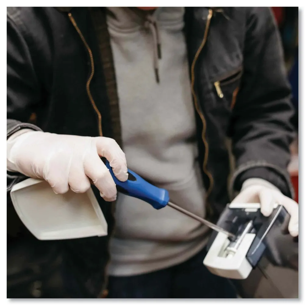 4 mil Powder-Free Latex Disposable Gloves - X-Large, Ivory (1000/Carton) Cleaning & Janitorial Supplies