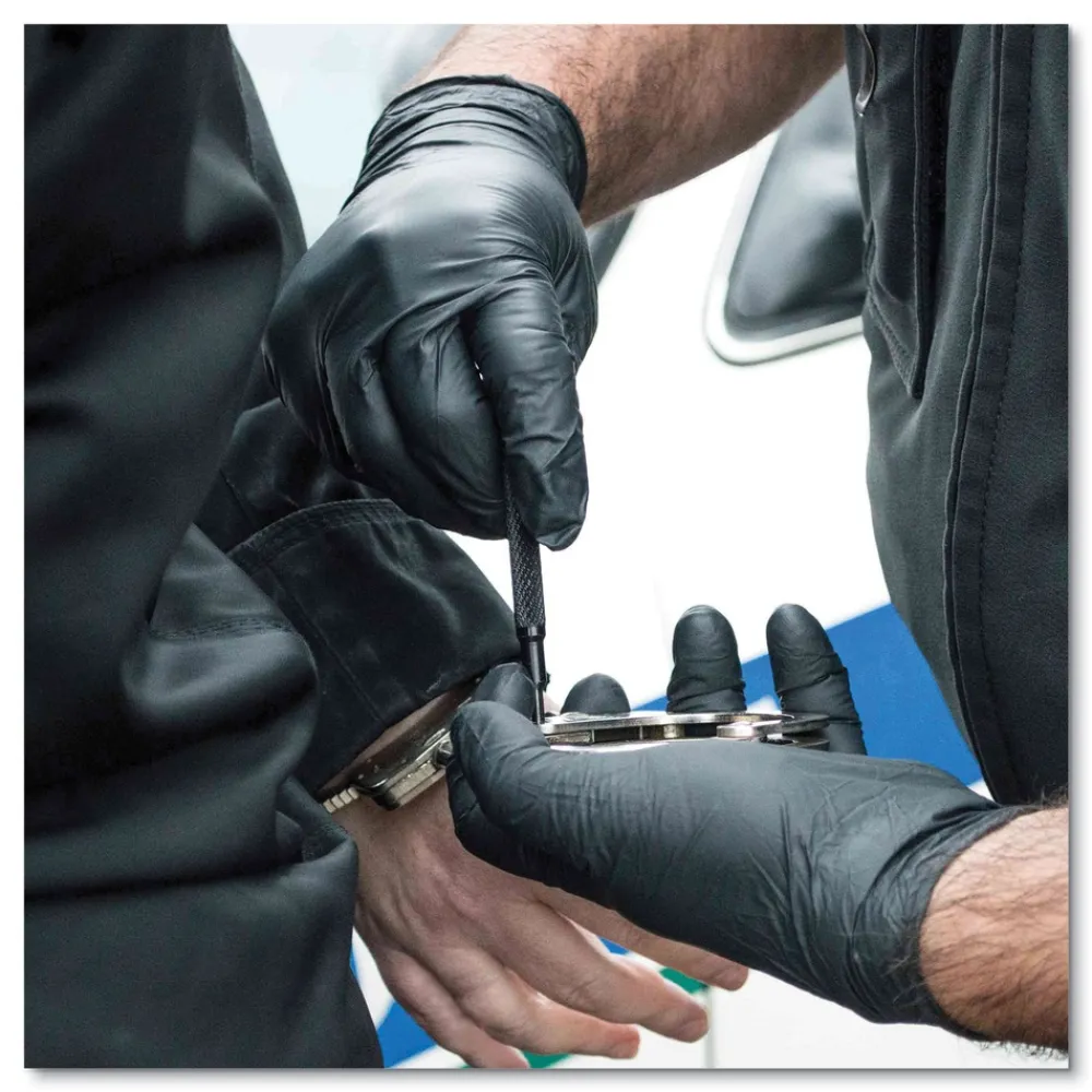 6 mil Powder-Free Nitrile Exam Gloves - 2X-Large, Black (1000/Carton) Cleaning & Janitorial Supplies