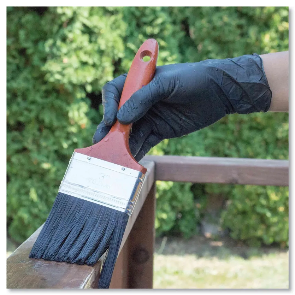 6 mil Powder-Free Nitrile Exam Gloves - 2X-Large, Black (1000/Carton) Cleaning & Janitorial Supplies