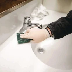 Discount 6 mil Thick 9.5 in. Long Powder-Free Extra Thick Latex Disposable Gloves - Medium, Ivory (100/Box, 10 Boxes/Carton) Cleaning & Janitorial Supplies