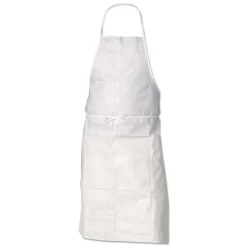 Hot 28 in. x 40 in. A20 Apron - One Size Fits All/White (100/Carton) Cooking Aprons