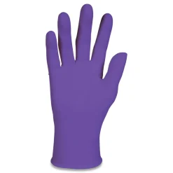 Online 6 mil Thick 9.5 in. Long Powder-Free PURPLE NITRILE Exam Gloves - Large, Purple (100/Box) Cleaning & Janitorial Supplies