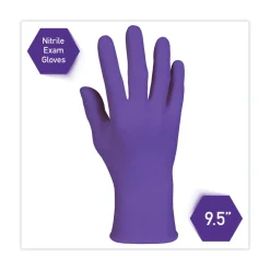 Online 6 mil Thick 9.5 in. Long Powder-Free PURPLE NITRILE Exam Gloves - Large, Purple (100/Box) Cleaning & Janitorial Supplies