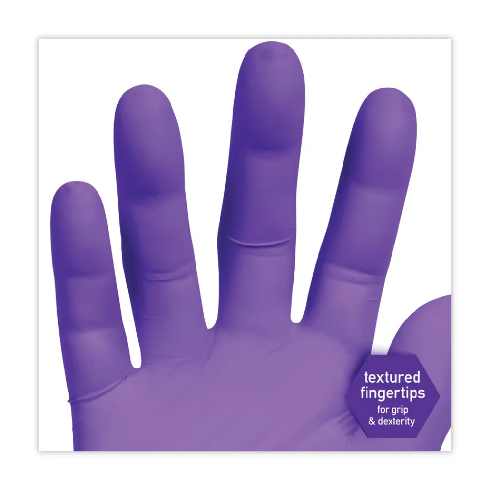 Online 6 mil Thick 9.5 in. Long Powder-Free PURPLE NITRILE Exam Gloves - Large, Purple (100/Box) Cleaning & Janitorial Supplies