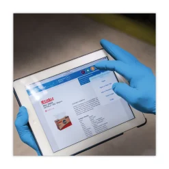 Hot 6 mil Thick 9.5 in. Long Powder-Free G10 2PRO Nitrile Gloves - Extra Large, Blue (90/Box) Work Gloves