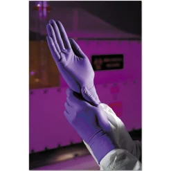 6 mil Thick 9.5 in. Long Powder-Free PURPLE NITRILE Exam Gloves - Extra Small, Purple (100/Box) Cleaning & Janitorial Supplies