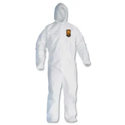 Hot A20 Breathable Particle Protection Coveralls with Zip Closure - Triple Extra Large, White (20/Carton) Bib Overalls