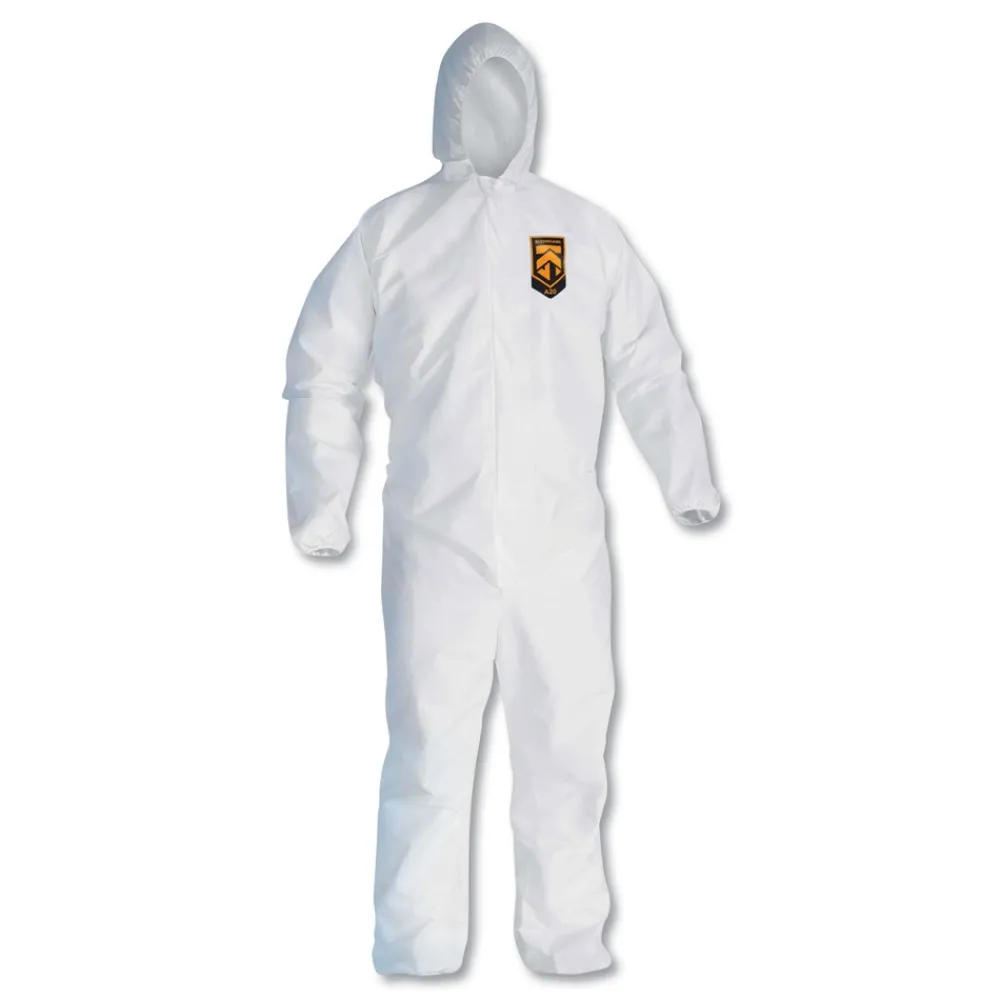 Hot A20 Breathable Particle Protection Coveralls with Zip Closure - Triple Extra Large, White (20/Carton) Bib Overalls