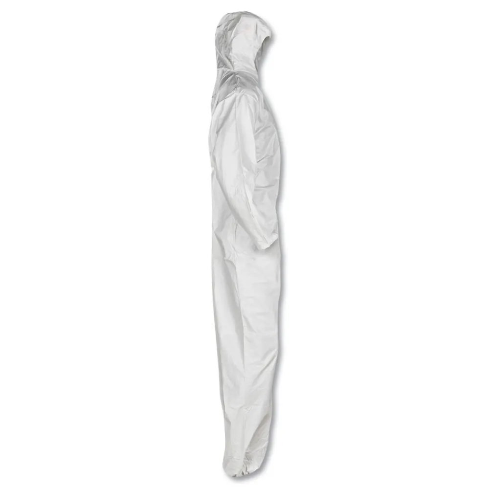 Hot A20 Breathable Particle Protection Coveralls with Zip Closure - Triple Extra Large, White (20/Carton) Bib Overalls