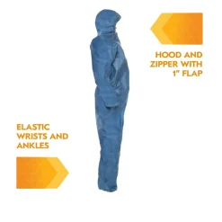 Outlet A20 Breathable Particle Protection Coveralls - 2X-Large, Blue (24/Carton) Bib Overalls