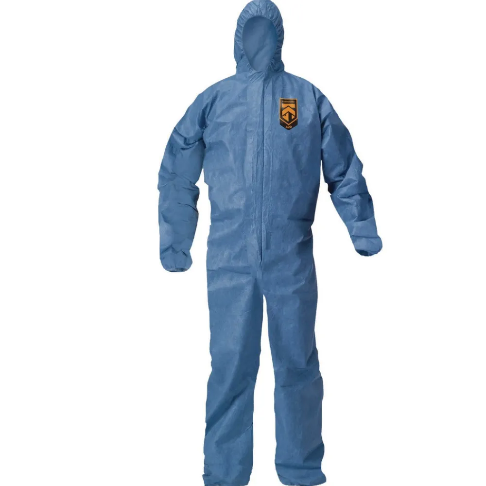 Hot A20 Breathable Particle Protection Coveralls - 3X-Large/Blue (20/Carton) Bib Overalls