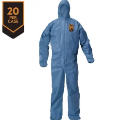 Hot A20 Breathable Particle Protection Coveralls - 3X-Large/Blue (20/Carton) Bib Overalls
