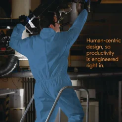 Hot A20 Breathable Particle Protection Coveralls - 3X-Large/Blue (20/Carton) Bib Overalls