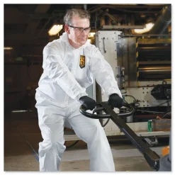 Sale A20 Elastic-Back, Cuff, and Ankles Hooded Coveralls - Quadruple Extra Large, White (20/Carton) Bib Overalls