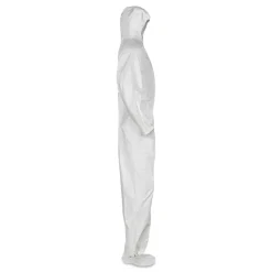 Clearance A20 Elastic-Back, Hood and Boots Breathable Particle Protection Coveralls - Quadruple Extra Large, White (20/Carton) Bib Overalls