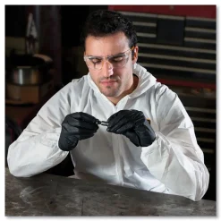 Clearance A20 Elastic-Back, Hood and Boots Breathable Particle Protection Coveralls - Quadruple Extra Large, White (20/Carton) Bib Overalls