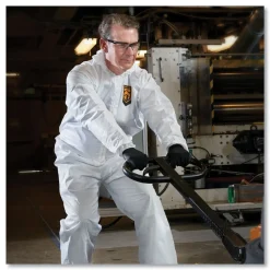 Clearance A20 Elastic-Back, Hood and Boots Breathable Particle Protection Coveralls - Quadruple Extra Large, White (20/Carton) Bib Overalls