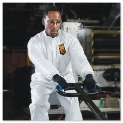 A40 Elastic-Cuff and Ankles Coveralls - 2X-Large, White (25/Carton) Bib Overalls