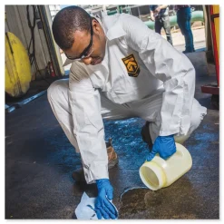 A40 Elastic-Cuff and Ankles Coveralls - 2X-Large, White (25/Carton) Bib Overalls