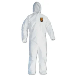 Online A40 Elastic-Cuff Ankle Hooded Coveralls - Triple Extra Large, White (25/Carton) Bib Overalls
