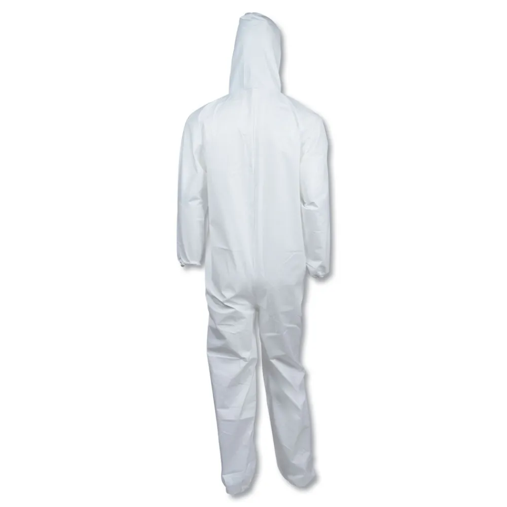 Online A40 Elastic-Cuff Ankle Hooded Coveralls - Triple Extra Large, White (25/Carton) Bib Overalls