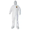 Clearance A40 Elastic-Cuff Ankle Hood and Boot Coveralls - 3X-Large White (25/Carton) Bib Overalls
