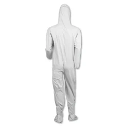 Clearance A40 Elastic-Cuff Ankle Hood and Boot Coveralls - 3X-Large White (25/Carton) Bib Overalls