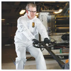 Clearance A40 Elastic-Cuff Ankle Hood and Boot Coveralls - 3X-Large White (25/Carton) Bib Overalls