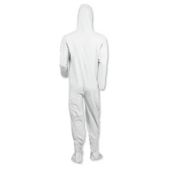 Sale A40 Elastic-Cuff Ankle, Hood, and Boot Coveralls - Large, White (25/Carton) Bib Overalls