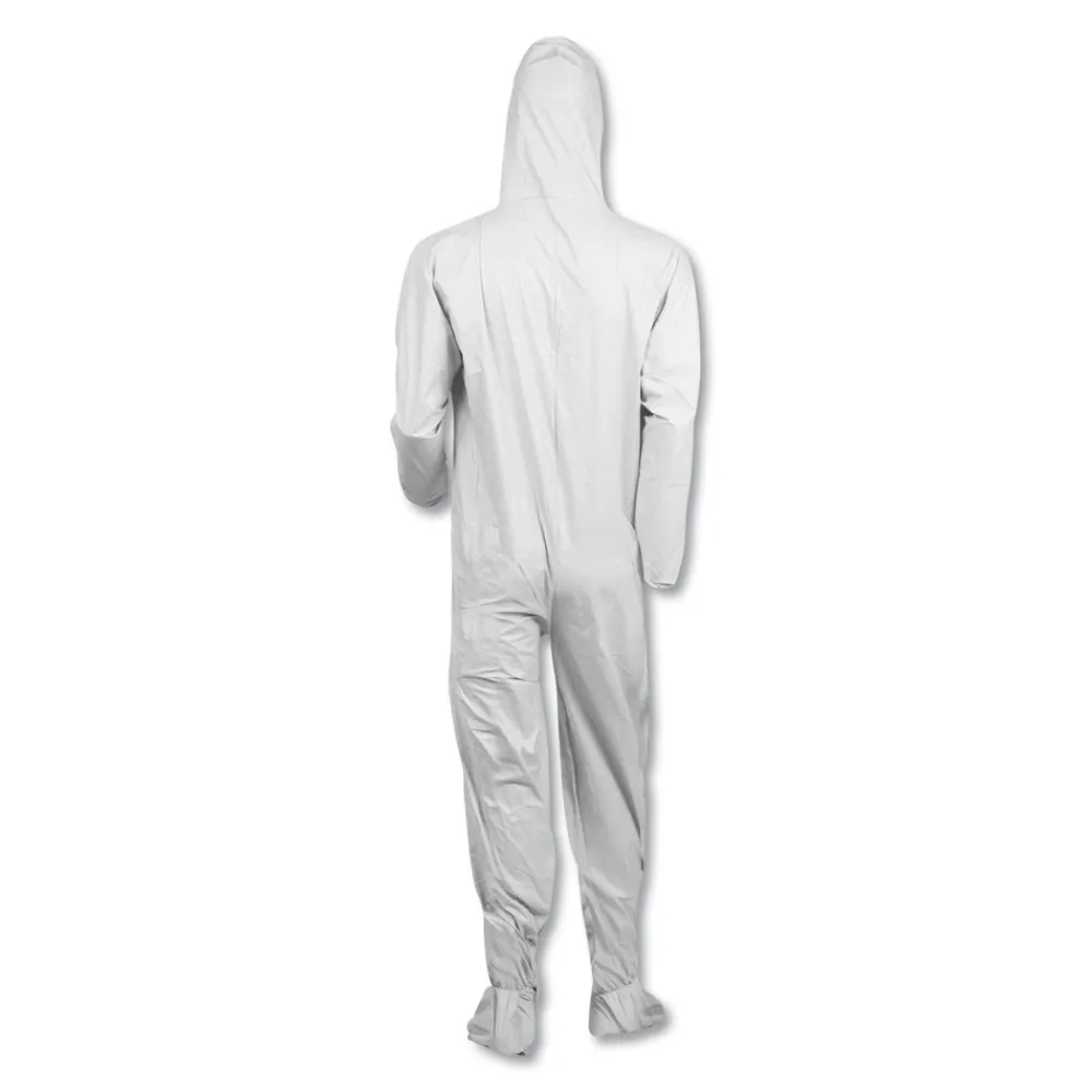 Online A40 Elastic-Cuff Ankle Hood And Boot Coveralls - 2X-Large,White (25/Carton) Bib Overalls