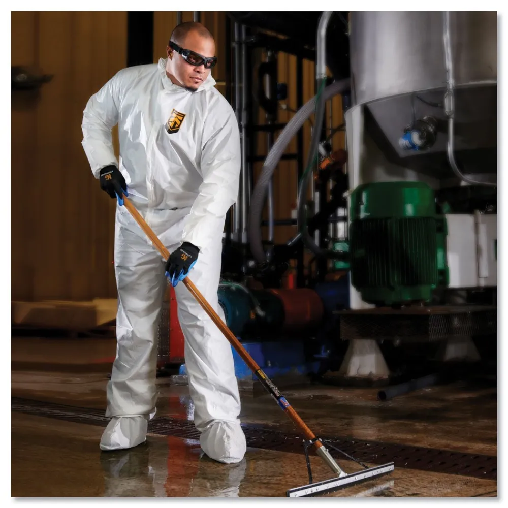 Online A40 Elastic-Cuff Ankle Hood And Boot Coveralls - 2X-Large,White (25/Carton) Bib Overalls