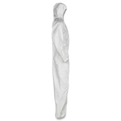 Hot A20 Hood and Elastic-Back Breathable Particle Protection Coveralls - Medium, White (24/Carton) Bib Overalls